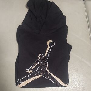 Jordan Brand Boy's Black Hoodie Shirt with Jumpman Basketball Graphic